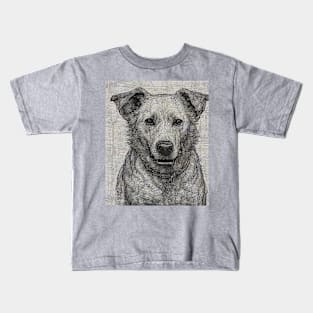 Dog Sketch Design Kids T-Shirt